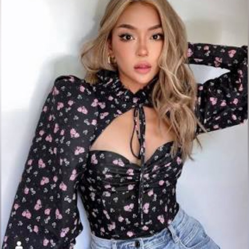 House Of CB “Ruby” Rose Print Bodysuit Size L+